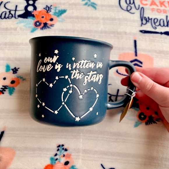 Other - ⭐️ Navy Ceramic Love Written In Stars Mug ⭐️